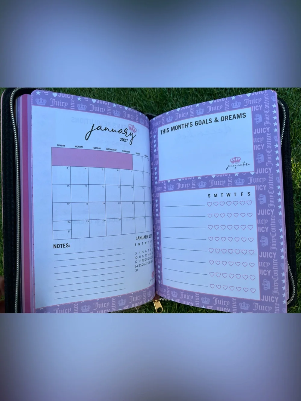 Juicy Couture 18 Month Planner 2026/2027 with Crown Pen